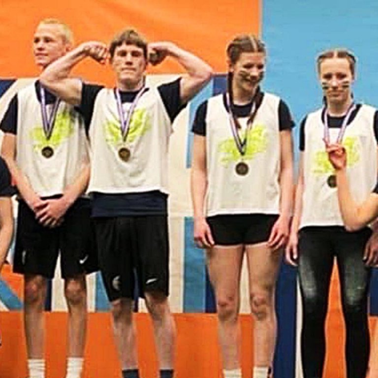 Sverrir Frans Vignisson, Daníel Rafn Kjartansson, Hafþór Ingi Sigurðsson, Inga Lena Apel Ingadóttir, Jóhanna Guðrún Jóhannsdóttir og Aníta Rós Brynjarsdóttir voru í keppnisliði Grunnskóla Húnaþings vestra. MYND AÐSEND