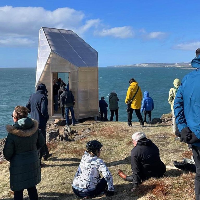 Frá formlegri opnun í gær. MYND AF FB_SÍÐU HETJA HAFSINS