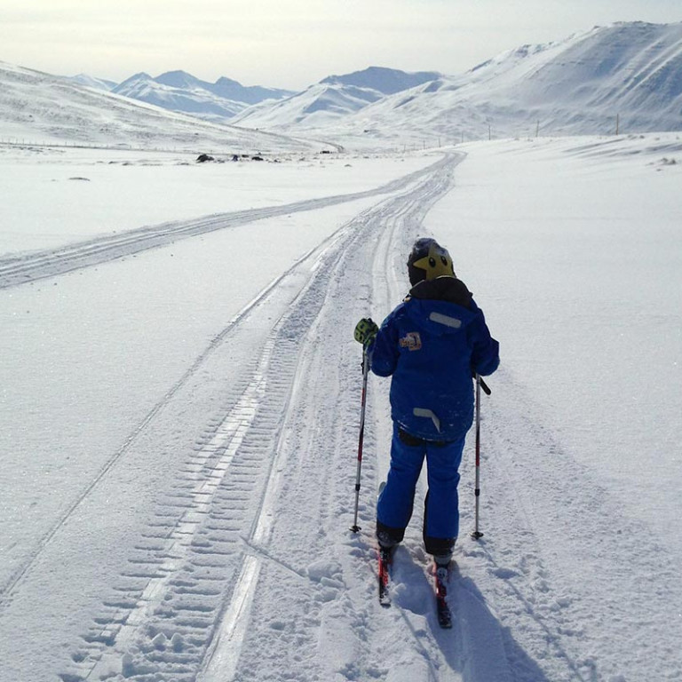 Gengið á skíðum. MYND: SKAGAFJÖRÐUR.IS