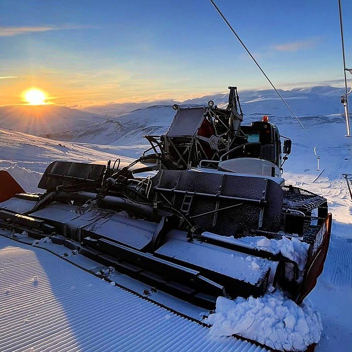 Mynd frá skíðasvæðinu í Tindastólnum frá í morgun. MYND AF FB