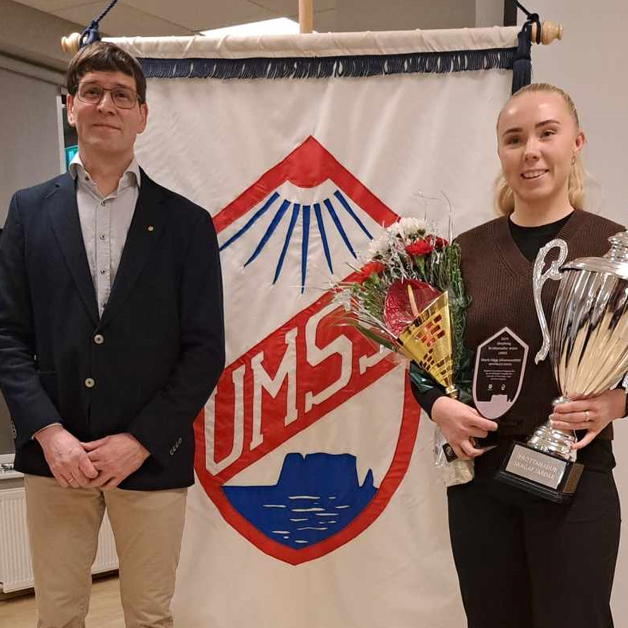 María Dögg ásamt Gunnari Gestssyni á hátíðarsamkomunni. Myndir: Thelma Knúts.