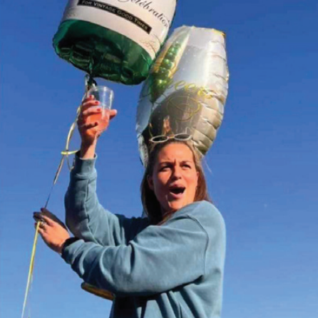 Sara í góðum gír. Mynd aðsend.