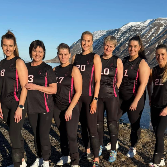 Krækjur sem spiluðu í A-liðinu á Benecta mótinu. Myndir aðsendar.