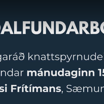 Aðalfundur Barna- og unglingaráðs knattspyrnudeildar Tindastóls mánudaginn 15. desember