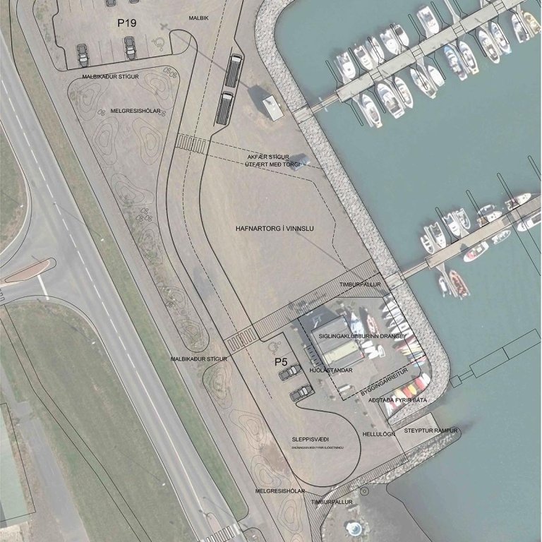 Framkvæmdir við smábátahöfnina á Sauðárkróki