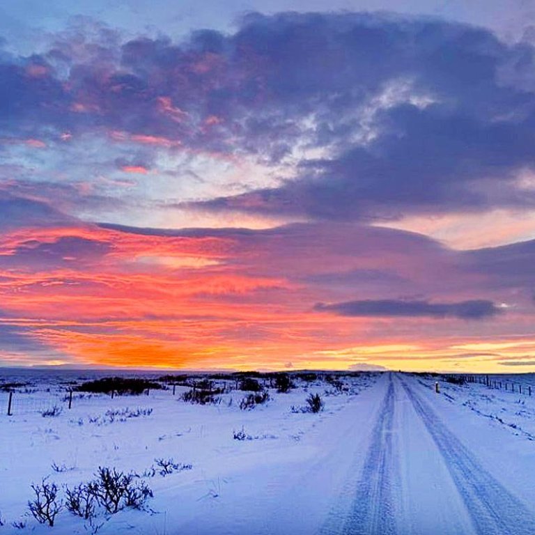 Sólarupprás í Fitjárdal. MYND AF VEF HÚNAÞINGS VESTRA