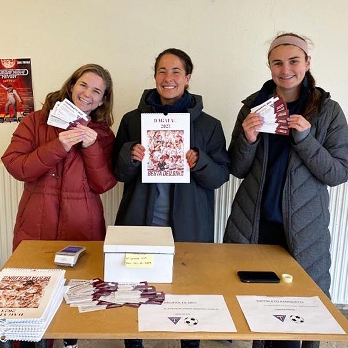 Hannah, Melissa og Murr standa núna vaktina í Skaffó. MYND: SNÆBJÖRT