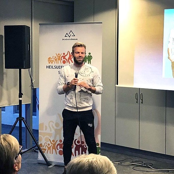 Sölvi á fyrirlestrinum. MYND: SKAGAFJÖRÐUR.IS