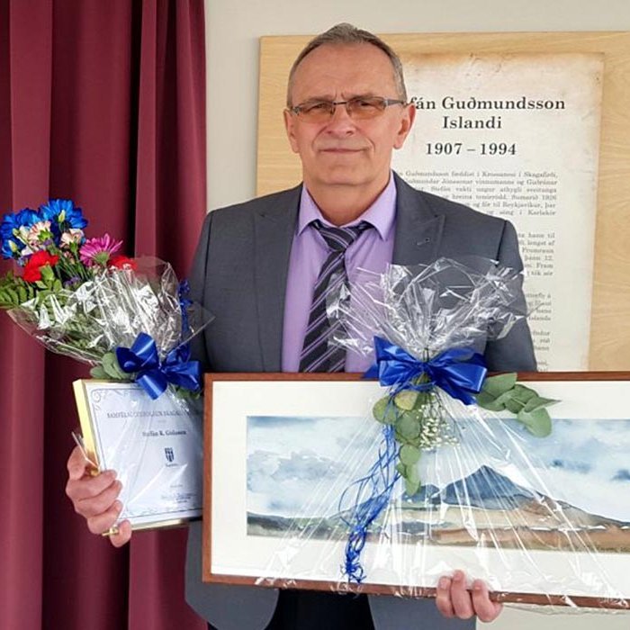 Stefán Gíslason í Varmahlíð hlaut Samfélagsverðlaun Skagafjarðar 2021. MYND: PF