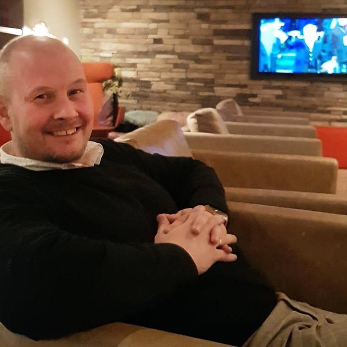 Stefán Vagn í góðu yfirlæti. MYND AF FACEBOOK