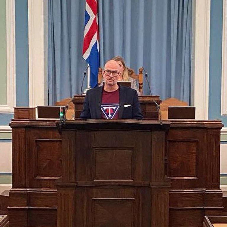 Stefán Vagn í pontu. MYND AF FACEBOOK