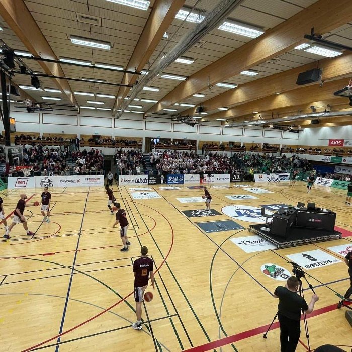 Nokkrir mættir í Síkið 45 mínútum fyrir leik í kvöld. MYND: ÓMAR BRAGI