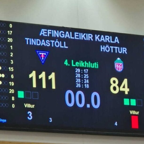 Stigataflan í Síkinu að leik loknum. MYND AF KARFAN.IS