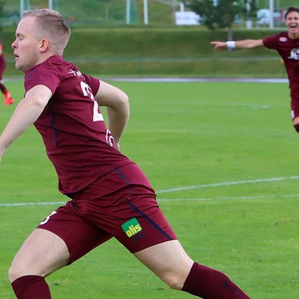 Jóhann Daði Gíslason fagnar marki í fyrra. MYND: ÓAB