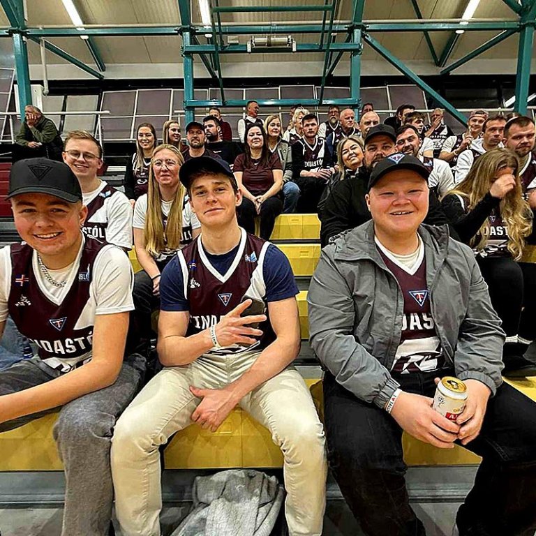 Stuðningsmenn Stólanna láta ekki deigan síga og voru að sjálfsögðu mættir til Tallin. MYND: GG