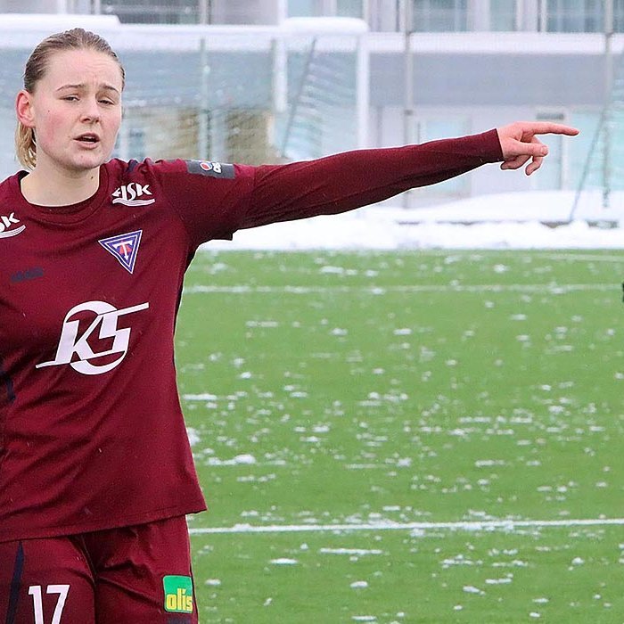 Ekki er ólíklegt að bæði Hugrún og Kristrún spretti úr spori á morgun þegar lið Þróttar mætir á Krókinn. MYND: ÓAB