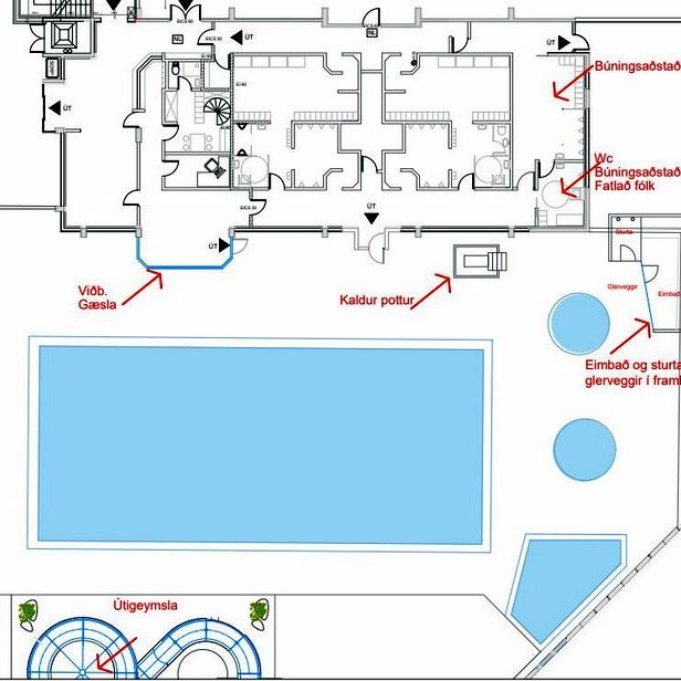 Á meðfylgjandi teikningu má sjá tillögur að ýmsum staðsetningum. Mynd af hunathing.is.