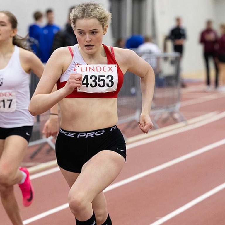 Súsanna Guðlaug á fullri ferð en hún náði bestum árangri keppendanna þriggja. MYND AF FN-SÍÐU TINDASTÓLS