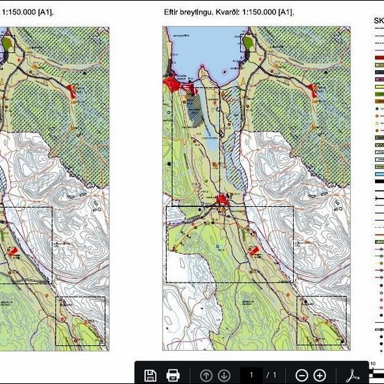 Sveitarfélagsuppdráttur - tillaga að breytingum á aðalskipulagi. Mynd: skagafjordur.is.