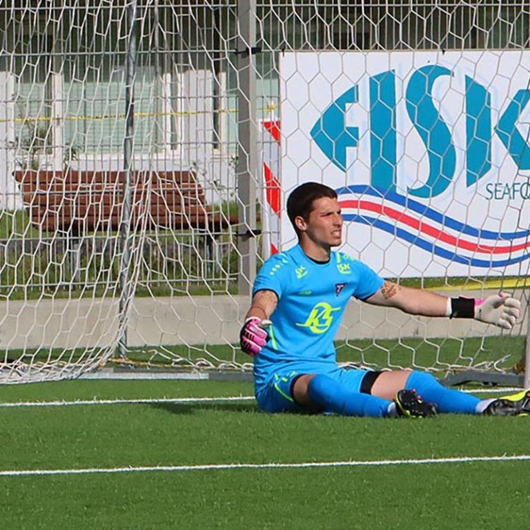 Alejandro Boa hefur eflaust verið drullusvekktur í markinu í dag. Þessi mynd er hins vegar úr leiknum á undan þar sem Stólarnir völtuðu yfir lið Hamars. MYND: ÓAB