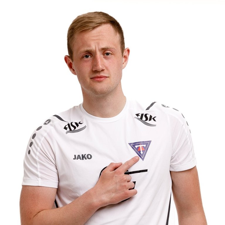 Sverrir Hrafn fyrirliði gerði sigurmarkið í leiknum. MYND: DAVÍÐ MÁR