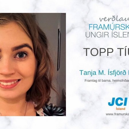 Tanja M. Ísfjörð tilnefnd til verðlauna JCI sem framúrskarandi ungur Íslendingur