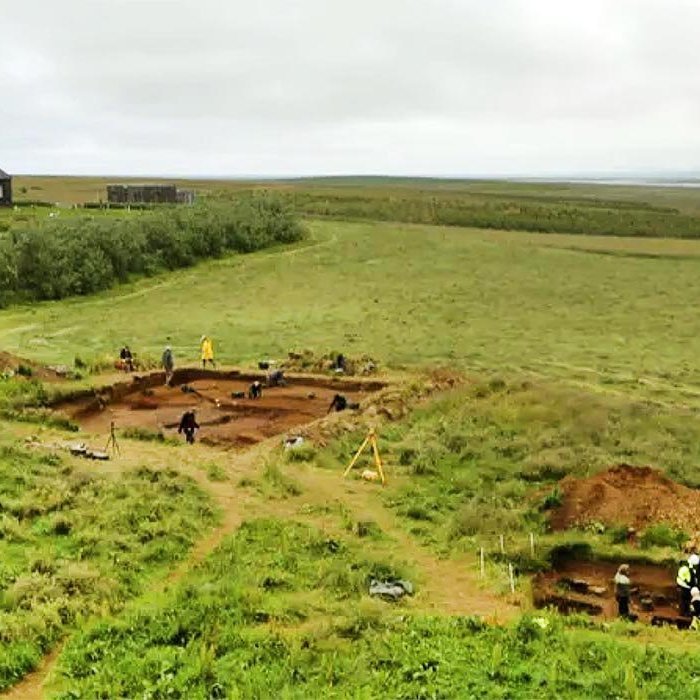 Frá uppgreftri á Þingeyrum. MYND AF RÚV.IS