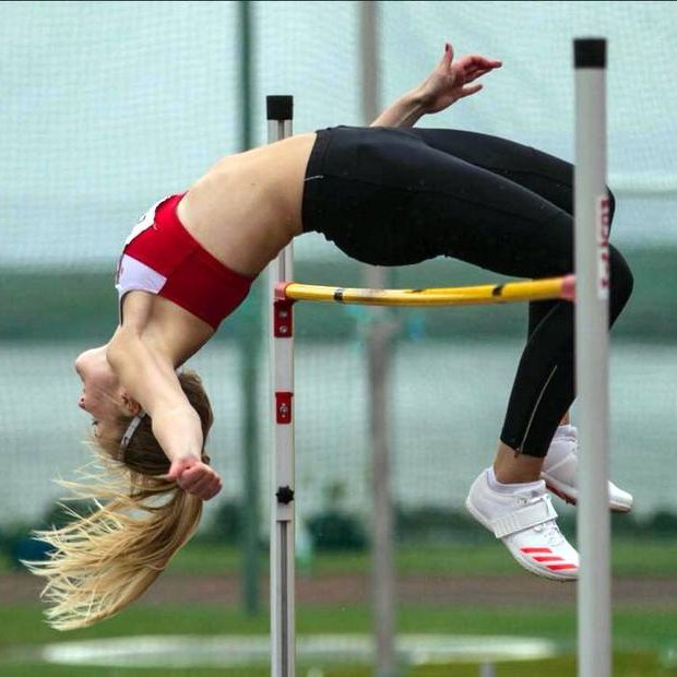 Þóranna Ósk Sigurjónsdóttir Íslandsmeistari í hástökki. Mynd af FB-síðu Þórönnu.