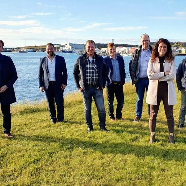 Framkvæmdaráðið með ráðherra á Skagaströnd í gær. Ljósm: FB/Þórdís Kolbrún