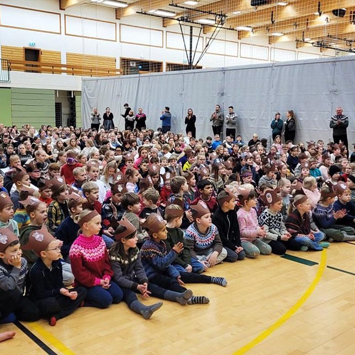 Nemendur Árskóla á þorrablóti. MYND: ÁRSKÓLI.IS