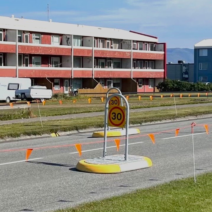 Svona er þrengingarnar uppsettar.