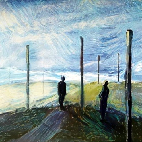 Ein hugmynd er að staðsetja níðstangir í eða við tjörn með mýri eða rauðu vatni 
sem ólgar. Mynd úr kynningarefni Gagarín.