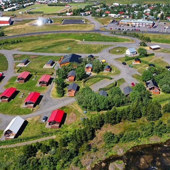 Tjaldsvæðið á Blönduósi. MYND AF HÚNA / HÖSKULDUR B. ERLINGSSON