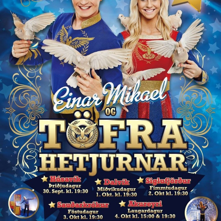 Einar Mikael og Töfrahetjurnar með sýningu á Króknum föstudag
