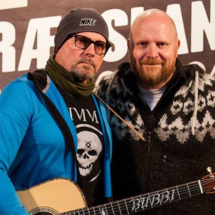 Áskell Heiðar er til hægri, Ásbjörn til vinstri.