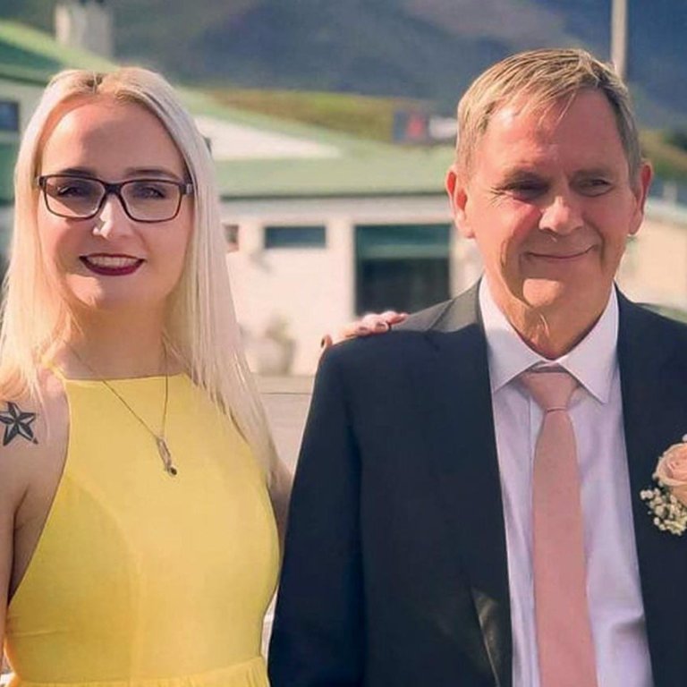 Jakobína og Guðbrandur norðan við Bifröst á Sauðárkróki. AÐSEND MYND