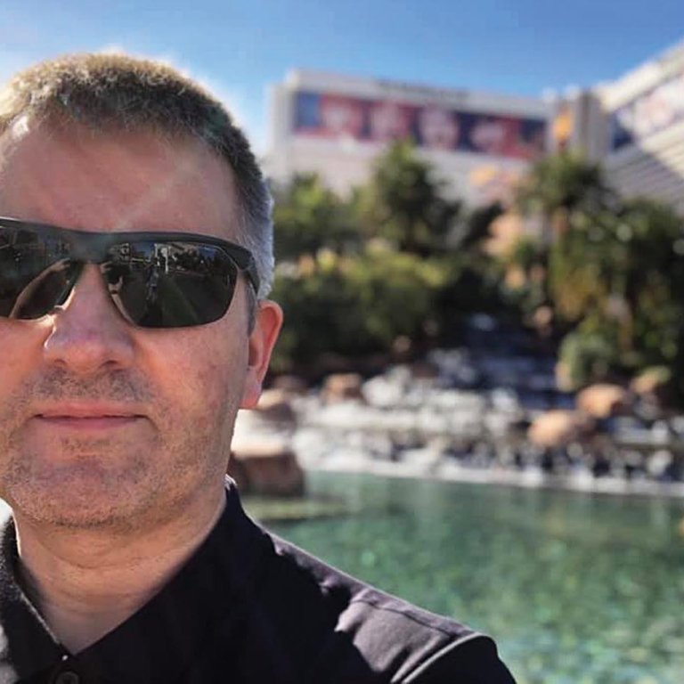 Pétur Ingi í Las Vegas. AÐSEND MYND