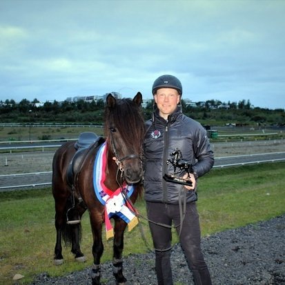 Íslandsmeistarar í 150 metra skeiði, Þórarinn Eymundsson og Gullbrá frá Lóni. Mynd: Eiðfaxi.is