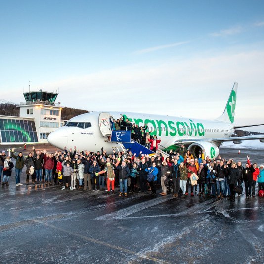 Eins og á komandi sumri, var flogið frá Rotterdam til Akureyrar en í vetrarferðunum nú er flogið frá Amsterdam. Alls verða farnar átta ferðir til Norðurlands, tvisvar í viku fram til 9. mars. Mynd: Markaðsstofa Norðurlands.