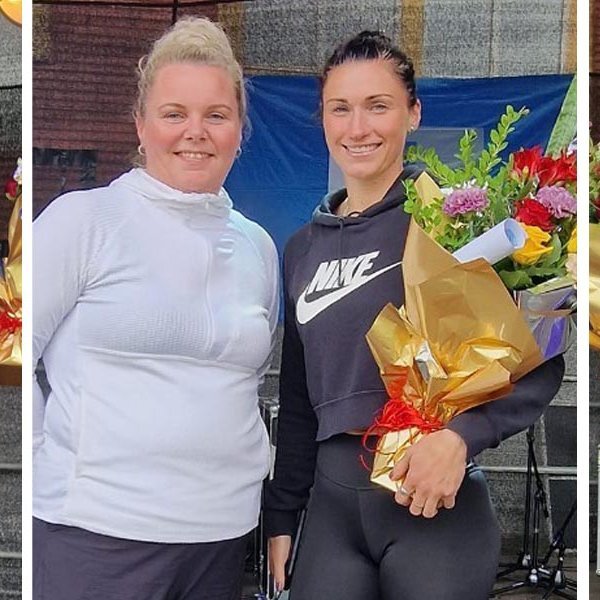 Verðlaunahafar umhverfisverðlauna Húnabyggðar 2022. Samsett mynd. Frá vinstri: Jón Pétur Líndal, Berglind Hlín afhendir Steinunni Huldu verðlaun og loks Einar Óli Fossdal. MYNDIR AF VEF BLÖNDUÓSS