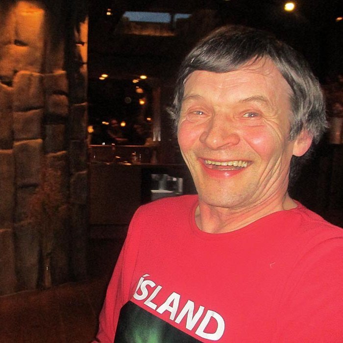 Valdimar Guðmannsson kampakátur. MYND AF FB