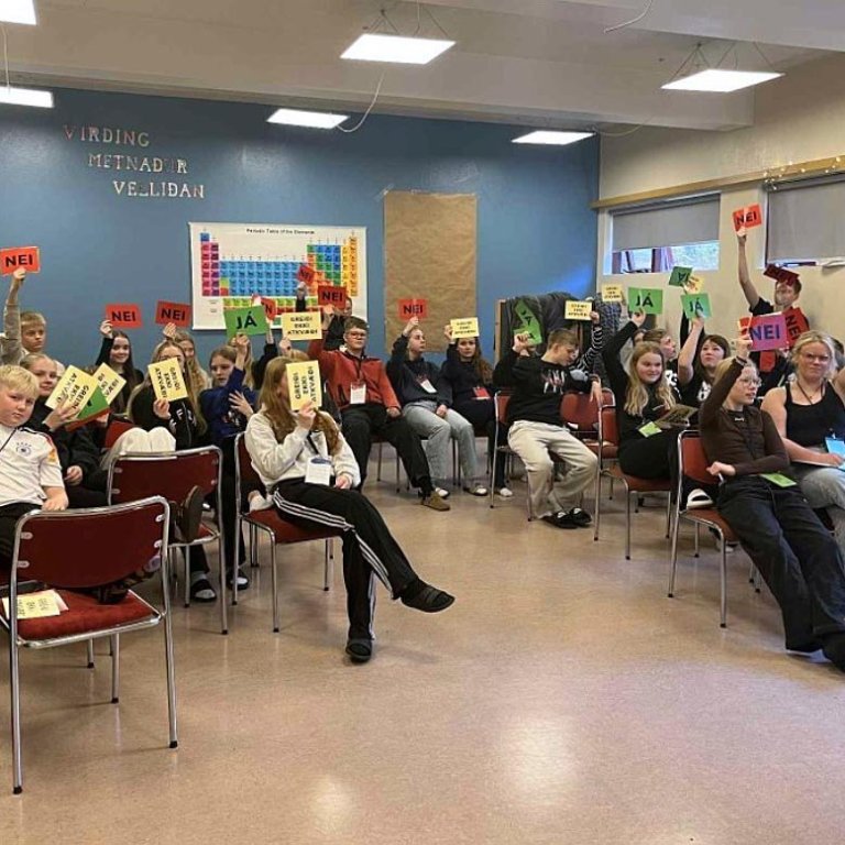 Nemendur Varmahlíðarskóla erru örugglega efni í þingmenn. MYND: VARMAHLÍÐARSKÓLI.IS