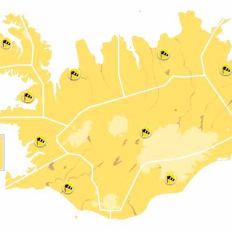 Gult ástand á landinu í dag