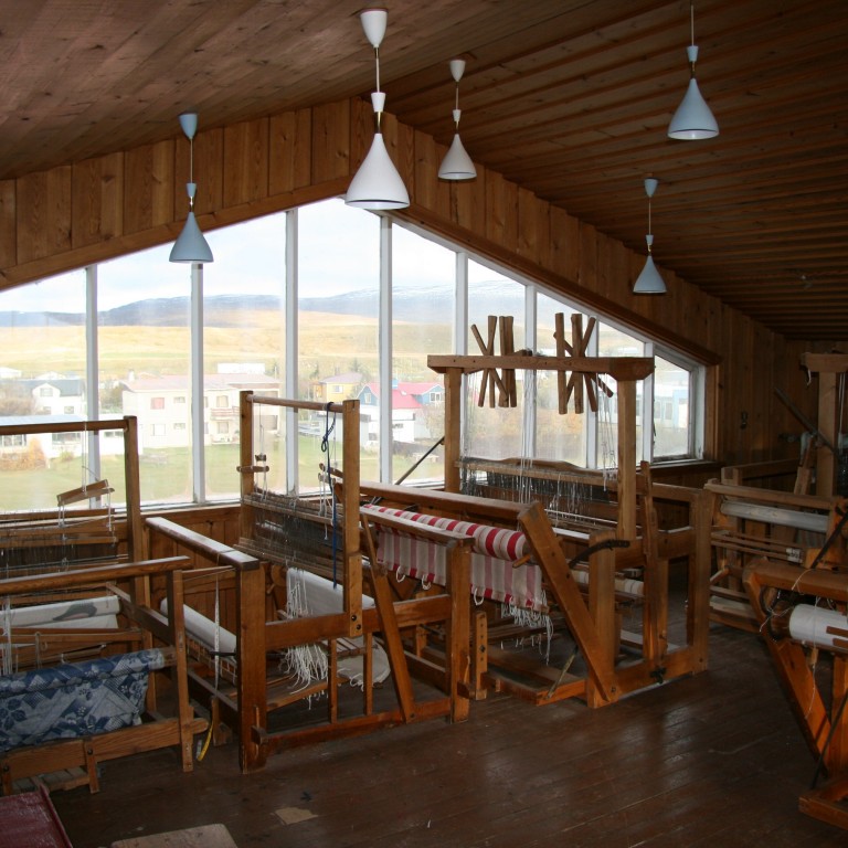 Vefstólar í Kvennaskólanum á Blönduósi. Myndin er tekin árið 2012. Mynd: BÞ