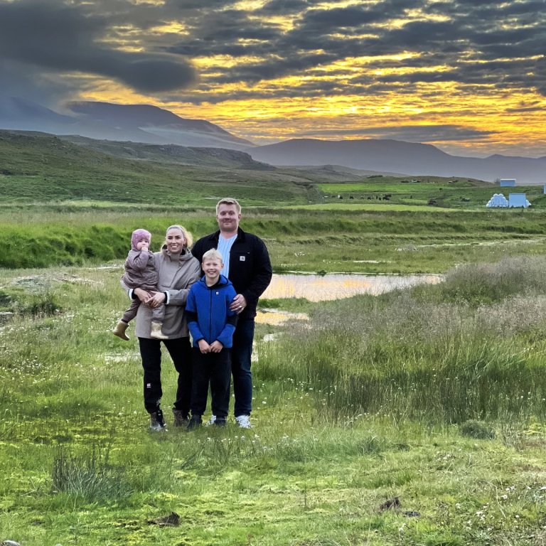 Steinunn og Hafþór ásamt Aríu Mist og Styrmi Erni. MYND AÐSEND