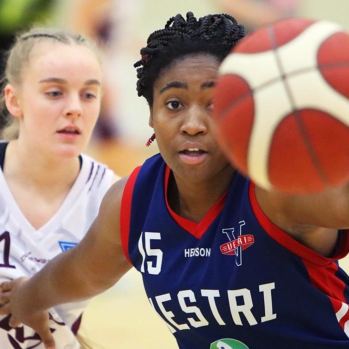 Olivia Crawford reyndist Stólastúlkum erfið í dag. MYND: ÓAB