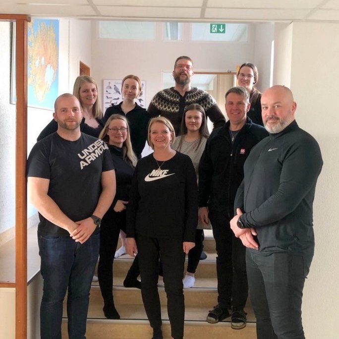 Nýútskrifaðir vettvangsliðar eftir mikið og gott námskeið Sjúkraflutningaskólans á Akureyri. Mynd: Skagaströnd.is