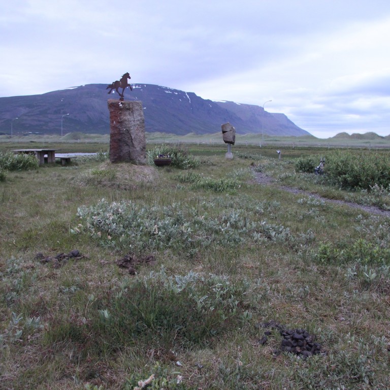 Víðishólmi er fallegur sælureitur í Hólmatjörn við Reiðhöllina Svaðastaði. Mynd/BÞ
