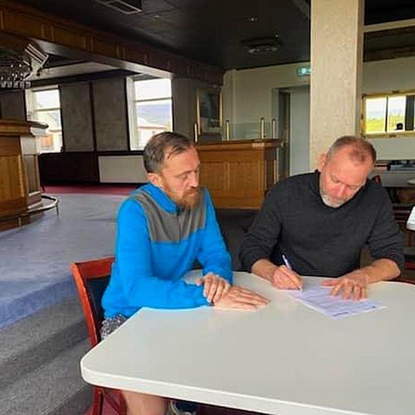 Skrifað undir viljayfirlýsiingu á Blönduósi. MYND AF VEF BLÖNDUÓSS