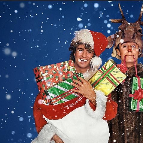 Strákarnir í WHAM! voru alltaf hressir og kátir. Þeir skreyta enn jólin okkar með jólalaginu sem George samdi á meðan Andy horfði á sjónvarpið. MYND AF NETINU